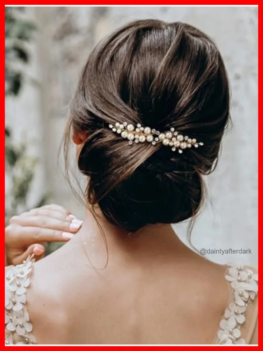 Pearl Rhinestone Side Comb Wedding Hair Accessory for Bride Bridesmaid